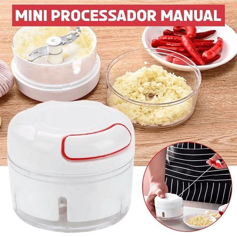 Mini processador triturador de alimentos Manual