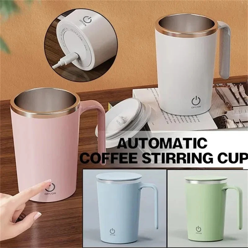 Caneca elétrica de agitação automática, automática recarregável