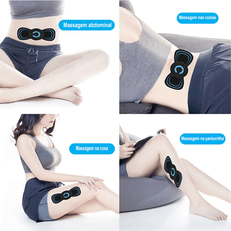 Mini Massageador Elétrico Recarregável Para Alívio De Dor Muscular